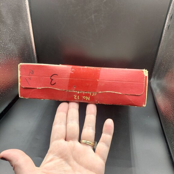 Vintage Metal Christmas Tree Stand w/Box Red Green Hamilton Monroe No. 12 - Picture 10 of 10